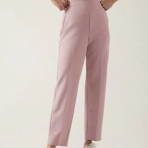 Athleta High-Rise Straight Leg Pants in Dusty Pink